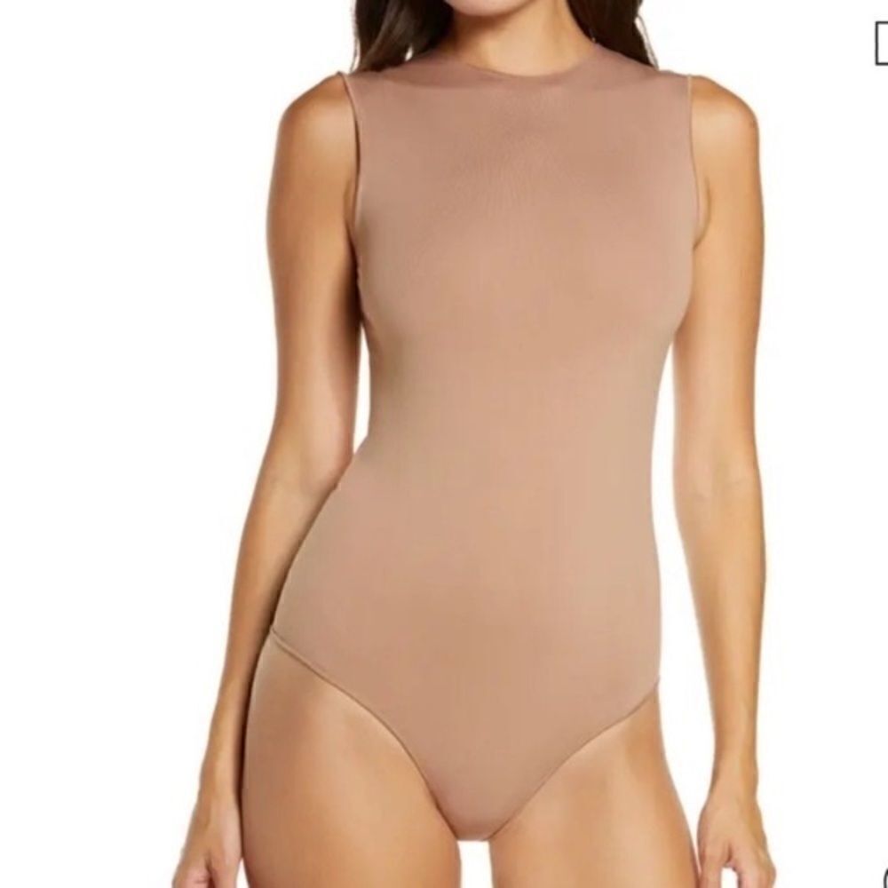 SKIMS Jelly Sheer Sleeveless Thong Bodysuit in Sienna, NWT